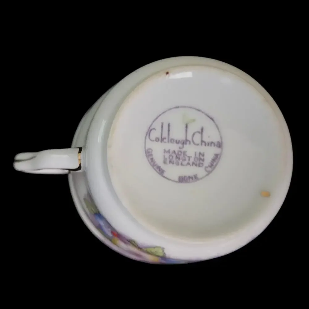 Colclough Bone China Floral Mug Purple Cottage Garden England